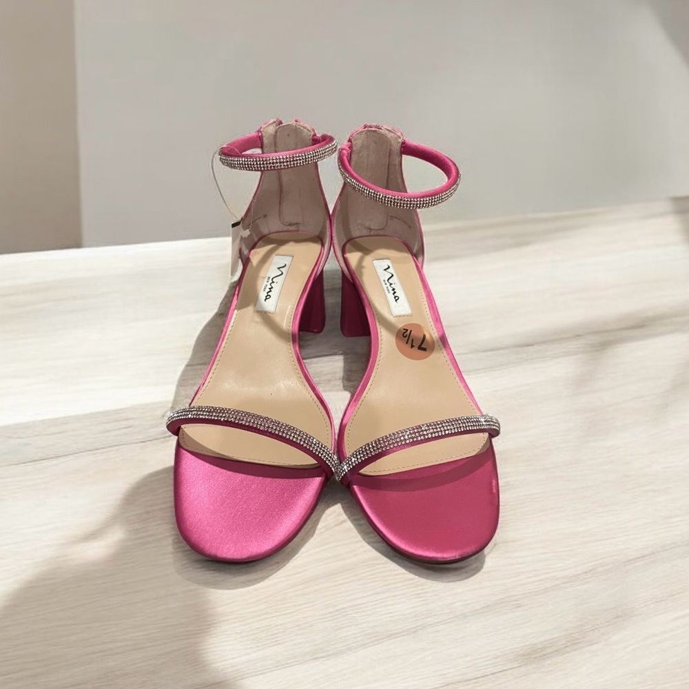 Barbie Pink Diamond high heel shoe Women’s Size 7.5, designed by NINA NEW YORK